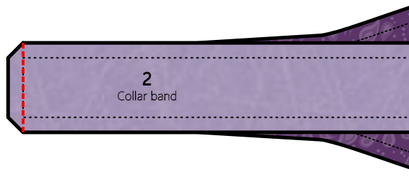 Sew the collar band to the bow