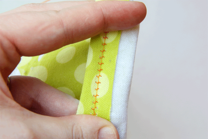 A twin needle stitch is flexible because of the zig-zag at the back.